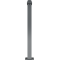 Ornamental bollard | steel tube 70 x 70 mm | series 473B | stationary, to be fixed by plugswith base plate 100 x 150 mm | without lock | with 1 eyelet